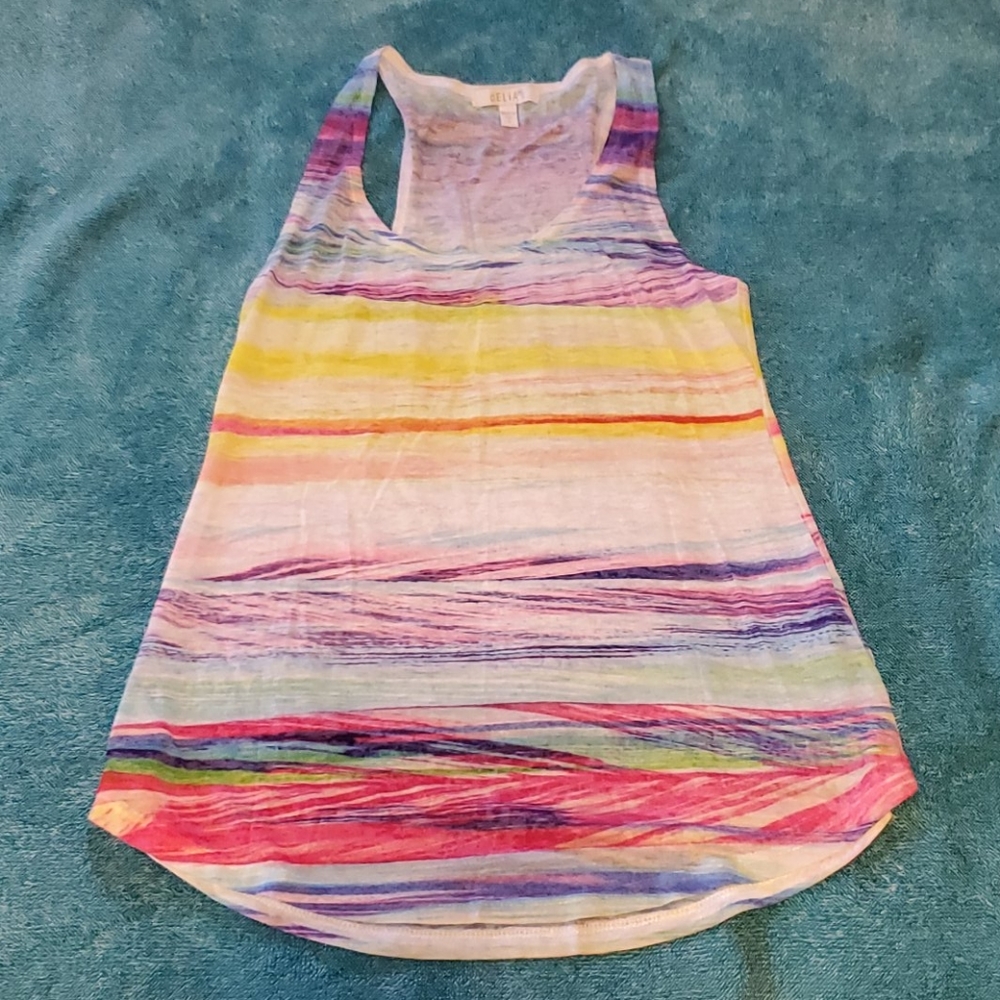 NWOT - dELIA*s rainbow striped racerback tank